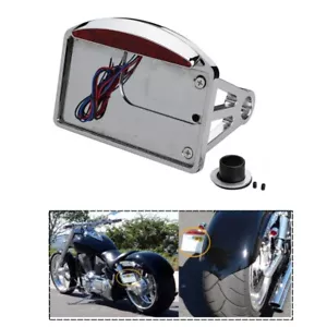 Universal CNC Side Mount License Plate Bracket Holder withTail Light For Harley - Picture 1 of 12