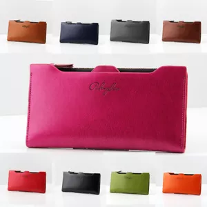 Borsa a portafoglio sottile donna lunga in pelle sottile ID portacarta di credito borsa regalo - Foto 1 di 27
