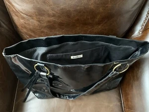 Neiman Marcus Black Patent Tote - Picture 1 of 5