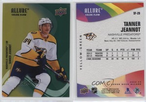 2022-23 Upper Deck Allure Color Flow Yellow Green Tanner Jeannot #SF-29