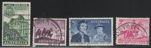 Australia 1959-60 SC# 333 - 336 - Four different stamps - Used Lot # 069 - Picture 1 of 2