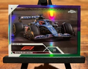 2023 Topps Chrome Formula 1 F1 ESTEBAN OCON Purple Green #109 - Picture 1 of 2