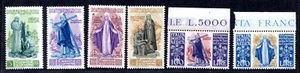 ITALY 1948 ST. CATHERINE SET OF 6 COMPLETE SC. #489-492, C127-C128 MINT NH - Picture 1 of 2