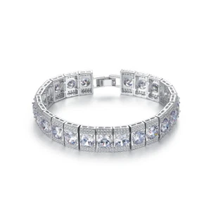Super Twinkling Top Quality All Cubic Zirconia CZ Bangle Bracelet Wedding Party - Picture 1 of 5