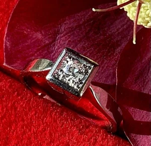 SUPER DESIGNER 0,25ct.Solitär-Brillant-Goldring in 585er WG 3,5gr.Gr.17❤️❤️❤️ - Bild 1 von 8