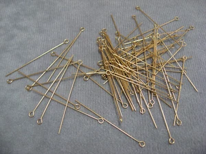 Gold-Filled Headpin with Loop 1 " long 24 Gauge Loose Beads - Picture 1 of 3