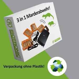 ISOTRONIC 3in1 Marderabwehr BLITZ Marder-Frei für Auto Anschluss Autobatterie - Bild 1 von 7