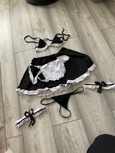NAUGHTY/SEXY MAID FANCY DRESS/COSPLAY..BRAND NEW..SIZE 8-12..FRENCH MAID - Picture 1 of 1