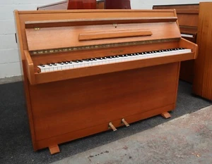 Zender Compact Upright Piano in Teak Wood - Picture 1 of 9