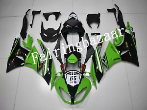 Kit de carenado de carrocería de inyección ABS 2009 2010 2011 2012 ZX6R verde negro negro negro - Imagen 1 de 8