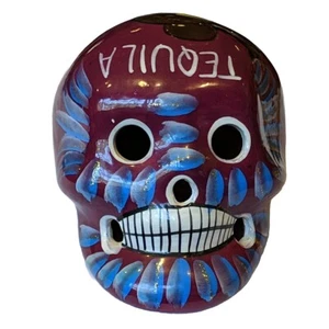 Day of The Dead Sugar Skull Figurine Tequila Decor Candle Tea Lite Bottle Decor - Picture 1 of 9