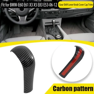 Tapa de cubierta de palanca de cambios de fibra de carbono para BMW E60 E61 X3 X5 E83 E53 - Imagen 1 de 11