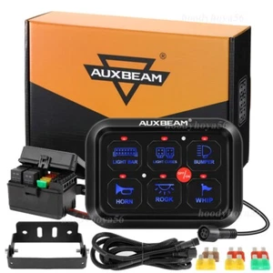AUXBEAM BC60 6 marce pannello interruttore LED controller luci fuoristrada blu per auto 12 V - Foto 1 di 12