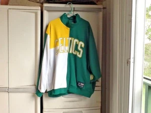Boston Celtics Hardwood Classics Vintage NBA Basketball Zip Up Jacket Men's 3XL - Picture 1 of 9