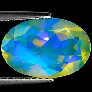 Piedra preciosa de ópalo facetado etíope natural de 1,95 quilates corte ovalado multicolor - Imagen 1 de 2
