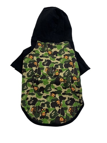 A BATHING APE (BAPE) Felpa con cappuccio BAPE A Bathing Ape Baby Milo Dog 2018 in verde autunno
