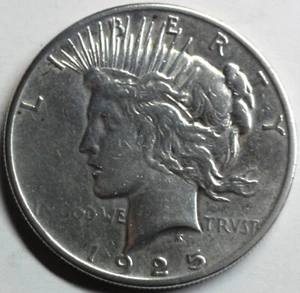 USA 1 Dollar 1925 Silber Peace-Dollar  vz+/xf+ mit Kapsel - Bild 1 von 4