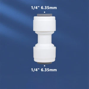 1/4" 3/8" Push Fit Connector Straight Fittings RO Reverse Osmosis Water Filter - Picture 1 of 43
