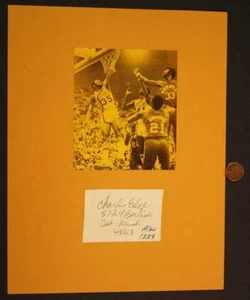 Carta autografata firmata ABA Indiana Pacers star Charlie Edge & foto The Razor-- - Foto 1 di 1