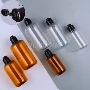 Bottiglia vuota per lozione PET 100 ml 200 ml 300 ml contenitore per crema cosmetica con tappo ribaltabile - Foto 1 di 10