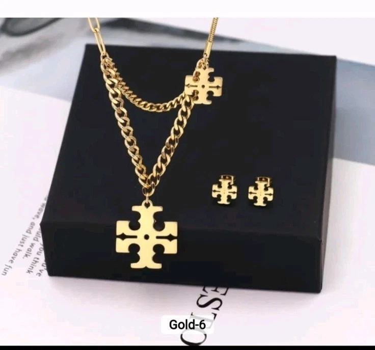 Colar de pérolas logotipo moeda T duplo Tory Burch - Imagem 1 de 1