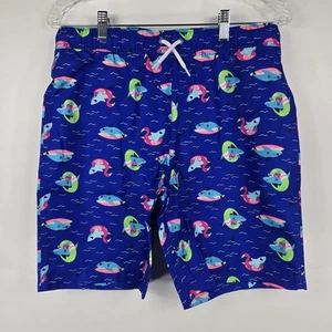 Land's End Boys Size XL 14H - 16H Husky Funny Shark Trunks NWOT - Picture 1 of 5