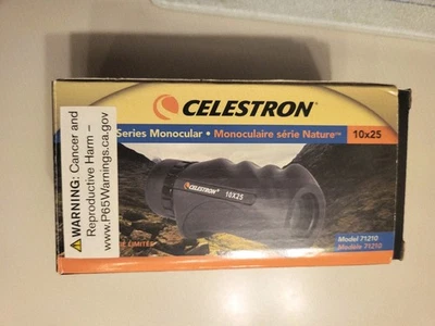 Celestron Model 71210 10x25 Monocular With  Carrying Case, In Box, Hardly Used - Image 1 of 4