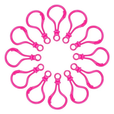 150 Pcs Plastic Lobster Claw Clasps Snap Lanyard Clip Hooks, Rose Red Foto 1 de 4