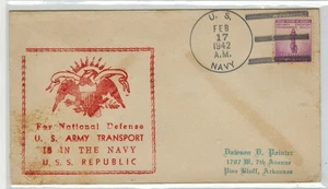 Marina de los Estados Unidos 1942 para Defensa Nacional Ejército de los Estados Unidos Transporte República de los Estados Unidos - Imagen 1 de 1