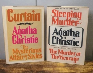 Agatha Christie Sleeping Murder & The Murder At The Vicarage - Curtain HCDJ BCE - Picture 1 of 18