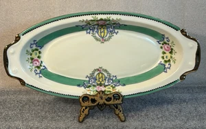 NORITAKE M 1920s Antique Porcelain Hand Painted Oval Celery/Relish Trays Japan - Picture 1 of 11