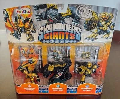 ACTIVISION Skylanders Giants LEGENDARY 3-pack - IGNITOR, SLAM BAM & JET-VAC Toys R Us New!