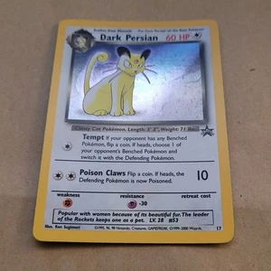 VINTAGE POKEMON BLACK STAR PROMO CARD - #17 DARK PERSIAN (HOLO) RARE (WOTC) NM - Picture 1 of 2