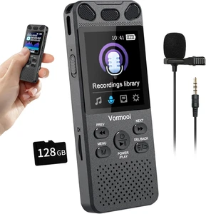 Grabadora voz digital de 160gb 110h microfono externo 1536kbps activacion voz - Bild 1 von 12