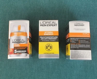 L'Oréal Men Expert Hydra Energy 3 x 50ml with GUARANA + Vitamin C Anti-Fatigue - Image 1 of 2