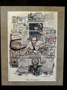 George Finley Vintage Print WHERE THE ACTION IS Military Illustration Artist - Picture 1 of 9