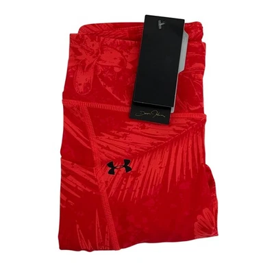 Under Armour Project Rock Red Floral Compression Ankle Crop Leggings XS - Image 1 of 4