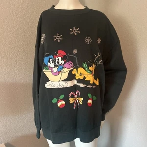 NWT Mickey & Co Disney Sweatshirt Jerry Leigh Hunter Green M/L Mickie Minnie - Picture 1 of 19