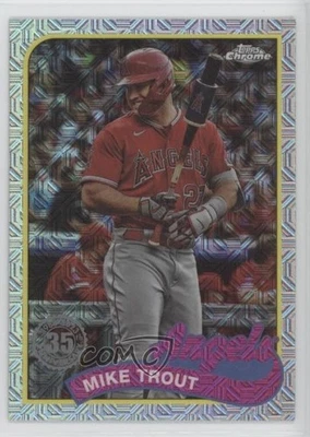2024 Topps Series 1 1989 Topps Chrome Silver Pack Mike Trout #T89C-17 - Image 1 of 2