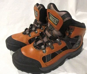 Women's 8M Timberland Performance ACT Trail Hiking Boots Mid Tan Leather EUC - Picture 1 of 9
