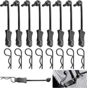20pcs HobbyPark Universal RC Car Body Clips and 1.2mm Rod Black  - Picture 1 of 7