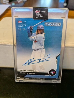 2021 Topps Now #PS 103B Vladimir Guerrero Jr. Blue Autograph /49 - Image 1 of 4