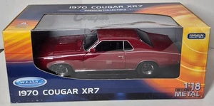 1970 Mercury Cougar XR7 Welly Diecast 1:18 Car - Red - Picture 1 of 7
