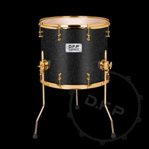 DFP Drum Wrap - Black Sparkle with Silver Fleck - Foto 1 di 5