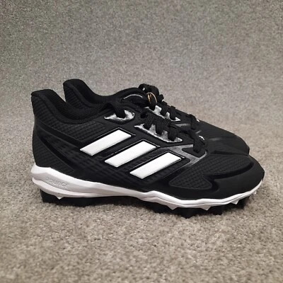 Adidas Icon 8 Mid Baseball Cleats Shoes Youth Size 3.5 Black Big Kid IG7125 - Image 1 of 4