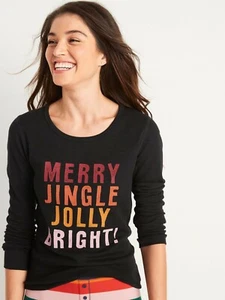 OLD NAVY New Year Christmas Women's Size XS Thermal Pyjama Top, Waffle Pullover - Picture 1 of 3