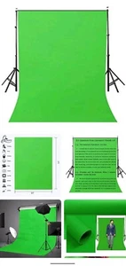 LYLYCTY Background 5x7ft Non-Woven Fabric Solid Color Green Screen Photo Back... - Picture 1 of 1