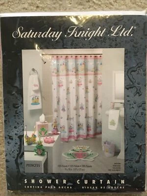 Cortina de ducha Princess de Saturday Knight LTD NUEVA EN PAQUETE Foto 1 de 3