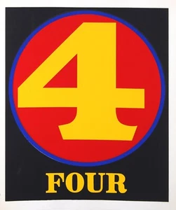 Robert Indiana "Four", Original Serigraph from "Robert Creeley: Numbers" (1968) - Picture 1 of 1
