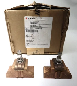 Burndy GCS26 HEX Constrictor Ground Clamp #6 AWG - 2/0 AWG Hubbell - QTY 2 - Picture 1 of 4